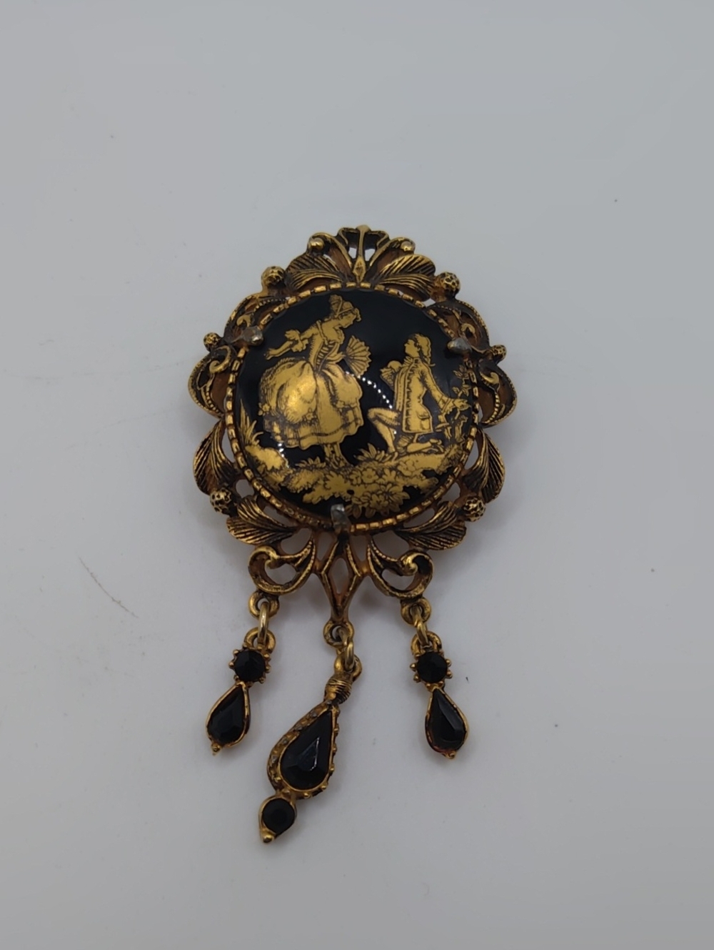 Florenza Courting Couple Brooch Vintage - Picture 3 of 7